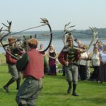 Abbots Bromley Horn Dance. Ancient Antler Procession in Staffordshire, England