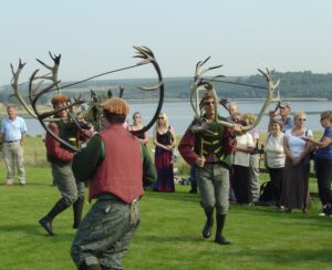 Abbots Bromley Horn Dance. Ancient Antler Procession in Staffordshire, England