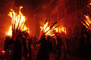 Flames Against the Night The Fiery Spectacle of Liestal's Chienbäse Parade