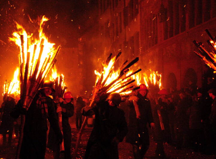 Flames Against the Night The Fiery Spectacle of Liestal's Chienbäse Parade