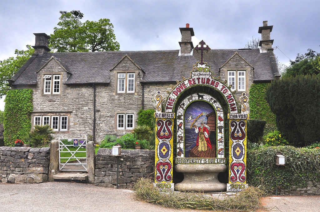 Tissington Well Dressing. Floral Masterpieces on Ancient Wells in Derbyshire, England