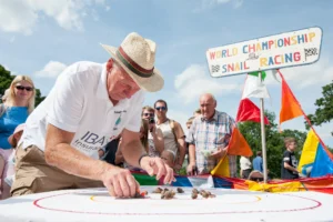 World Snail Racing Championships. Slowest Race on Earth in Norfolk, England