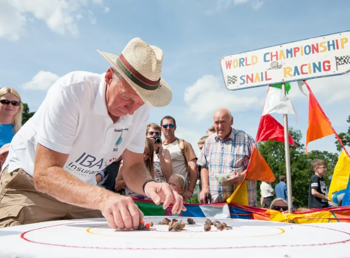 World Snail Racing Championships. Slowest Race on Earth in Norfolk, England